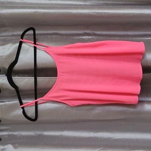 Sexy Hot Pink Open Back Camisole